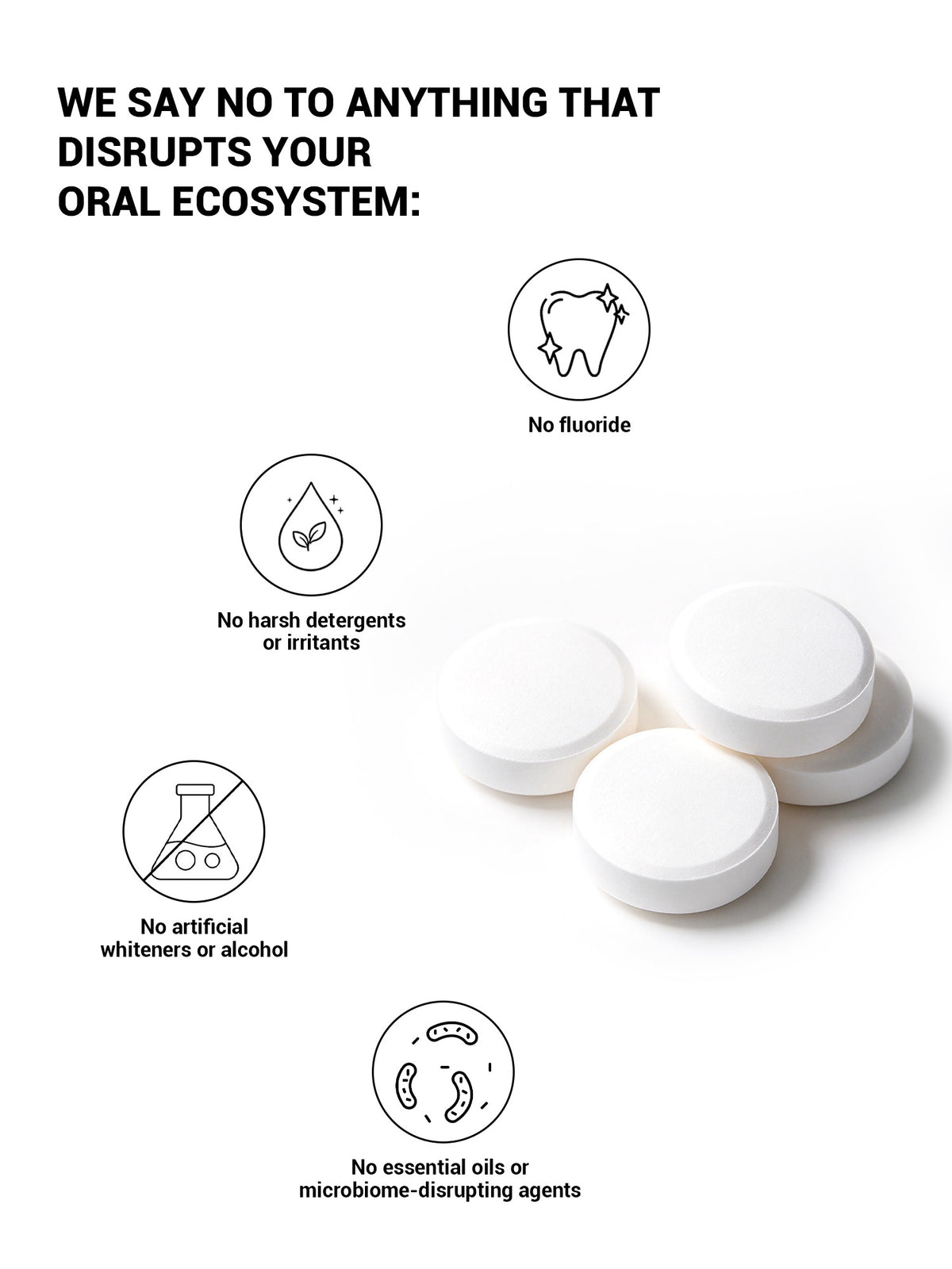 MSDRWIKEY 5% Hydroxyapatite Solid Toothpaste Tablets