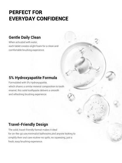 MSDRWIKEY 5% Hydroxyapatite Solid Toothpaste Tablets