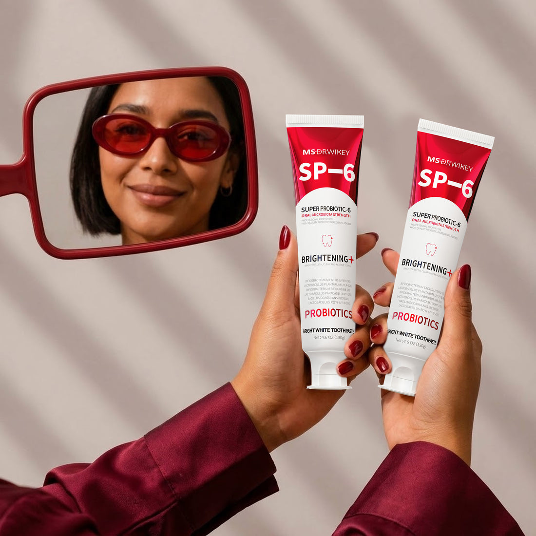 MSDRWIKEY SP-6 Whitening Toothpaste – Brighten Your Smile with the Power of 6 Probiotics