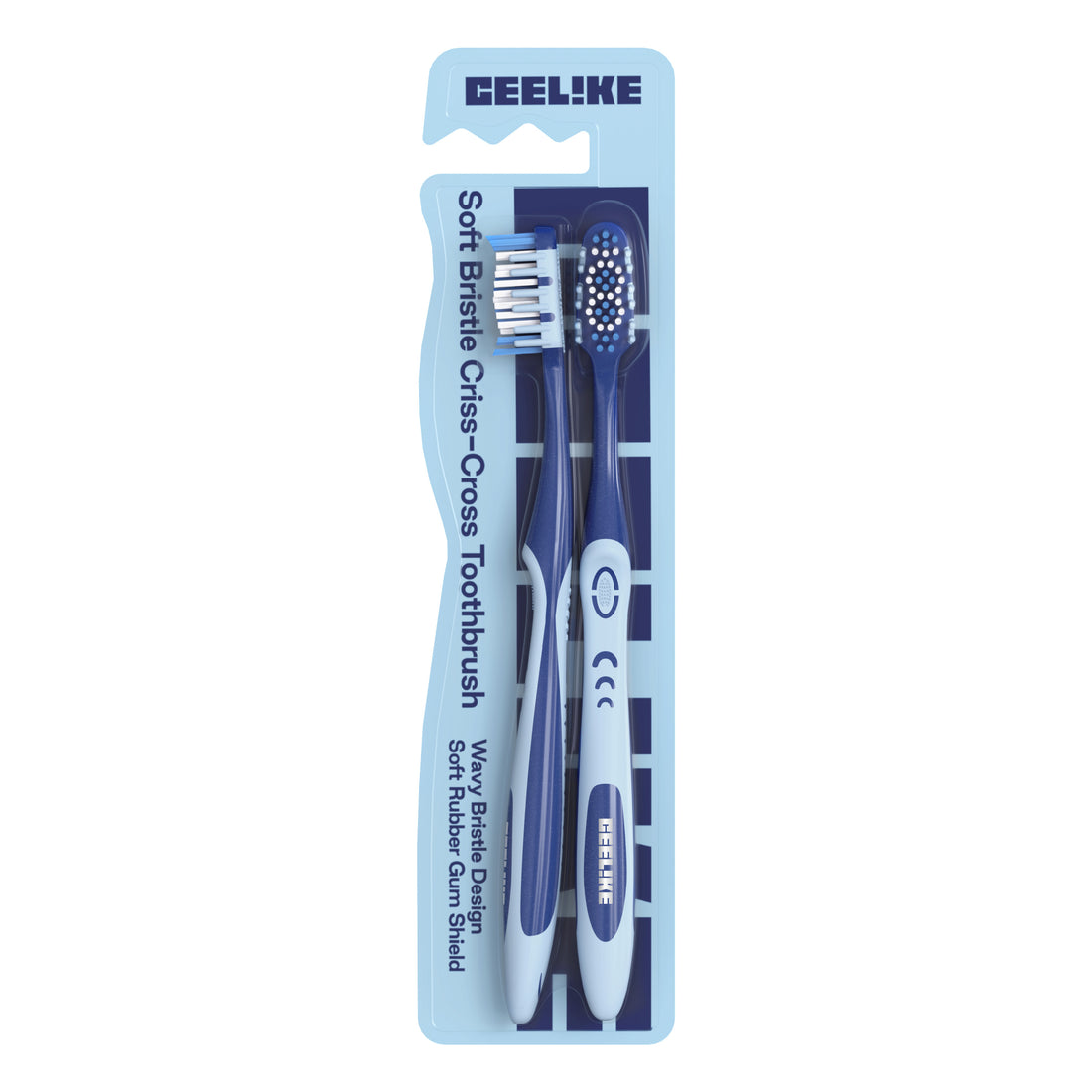 CEELIKE Soft Cross Bristle Toothbrush-Comfortable Daily Care