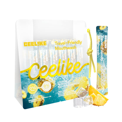 CEELIKE Portable Mouthwash – Tropical Pineapple Flavor (30 Packs)