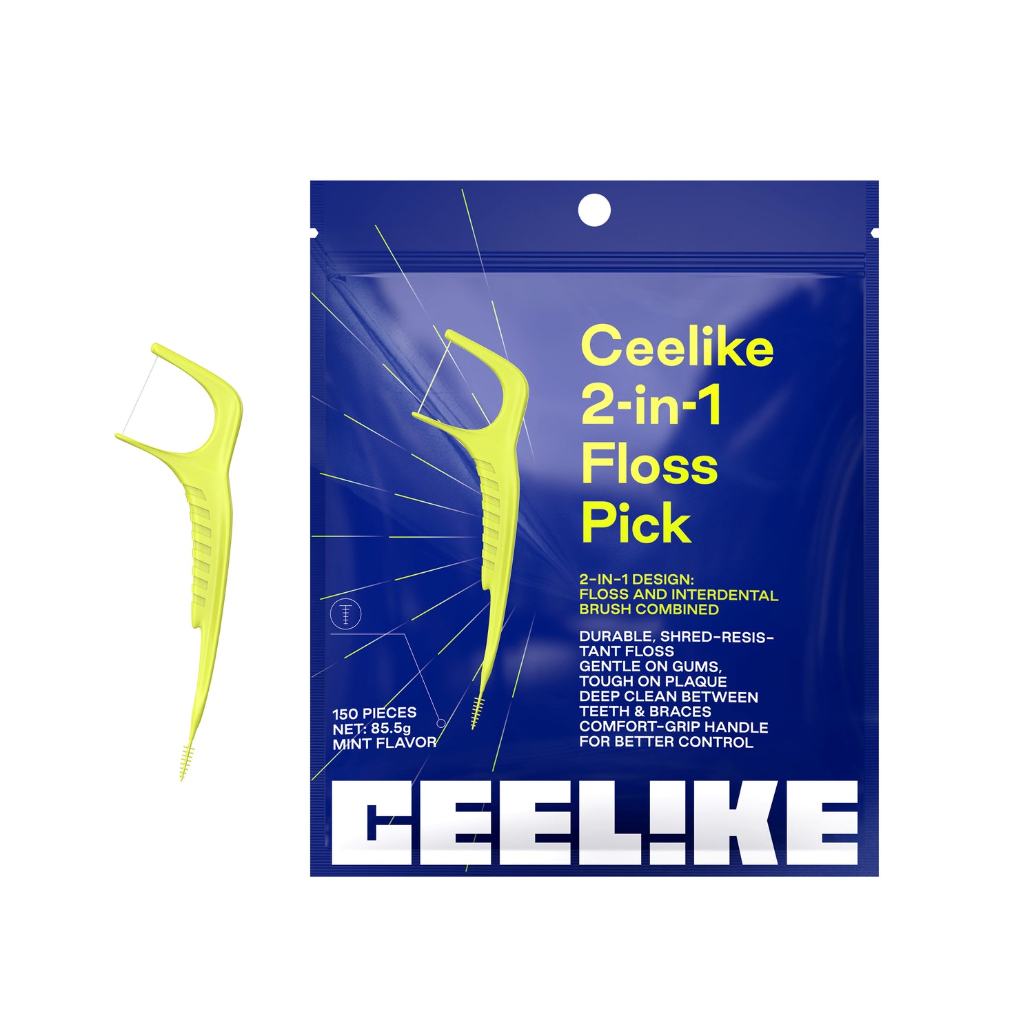 CEELIKE 2-in-1 Floss &amp; Interdental Pick — Easy Daily Care