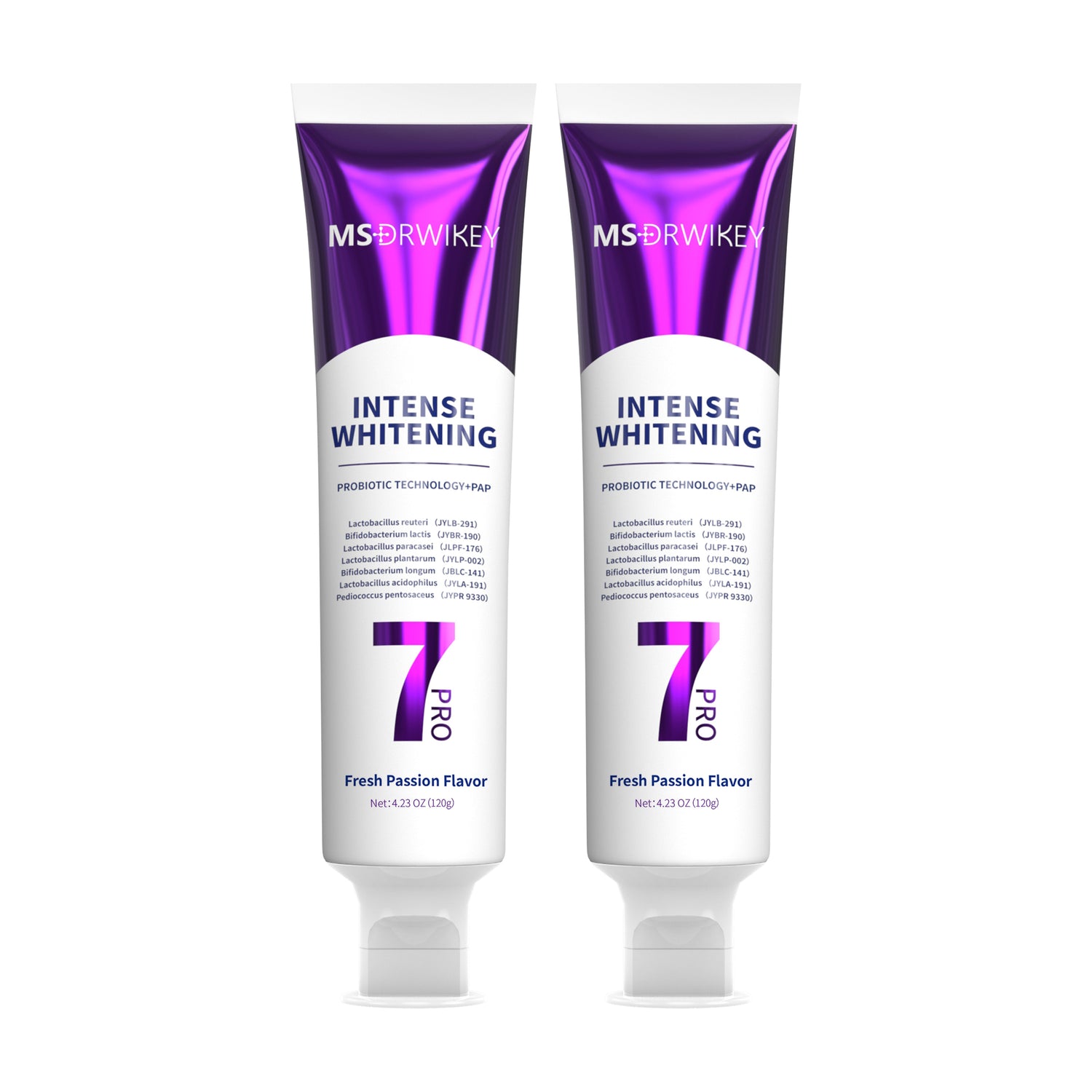 MSDRWIKEY 7 Pro Purple Whitening Toothpaste - Deep whitening, strong cleaning, confident smile, shining every day
