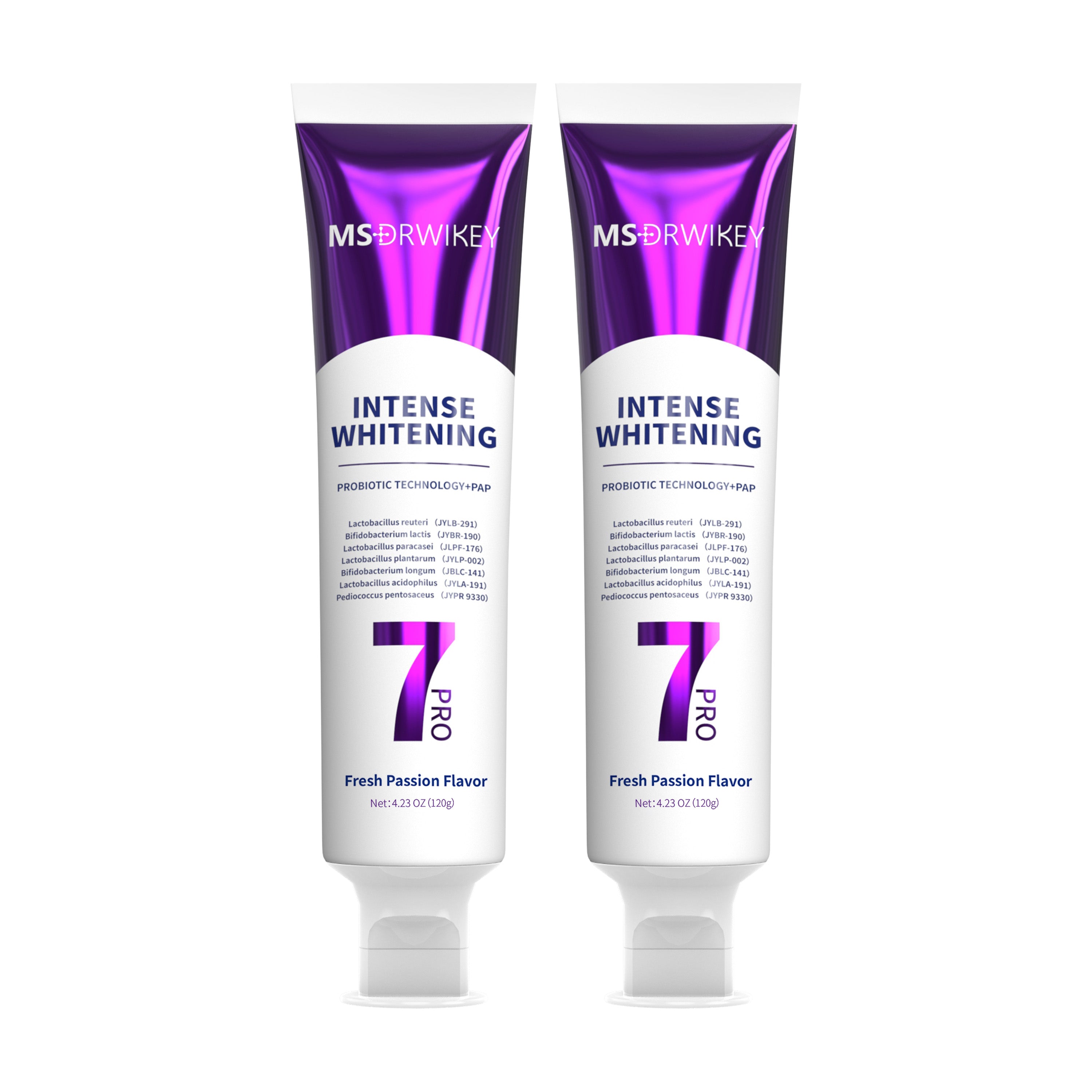 MSDRWIKEY 7 Pro Purple Whitening Toothpaste - Deep whitening, strong cleaning, confident smile, shining every day
