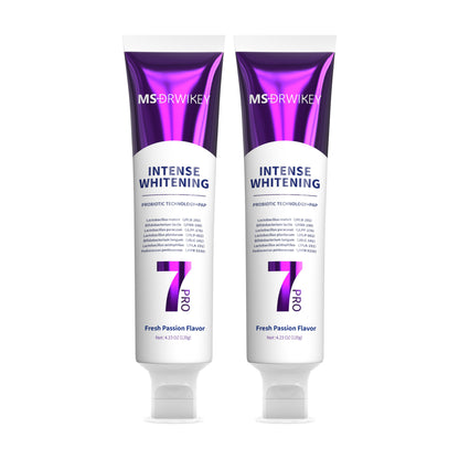MSDRWIKEY 7 Pro Purple Whitening Toothpaste - Deep whitening, strong cleaning, confident smile, shining every day