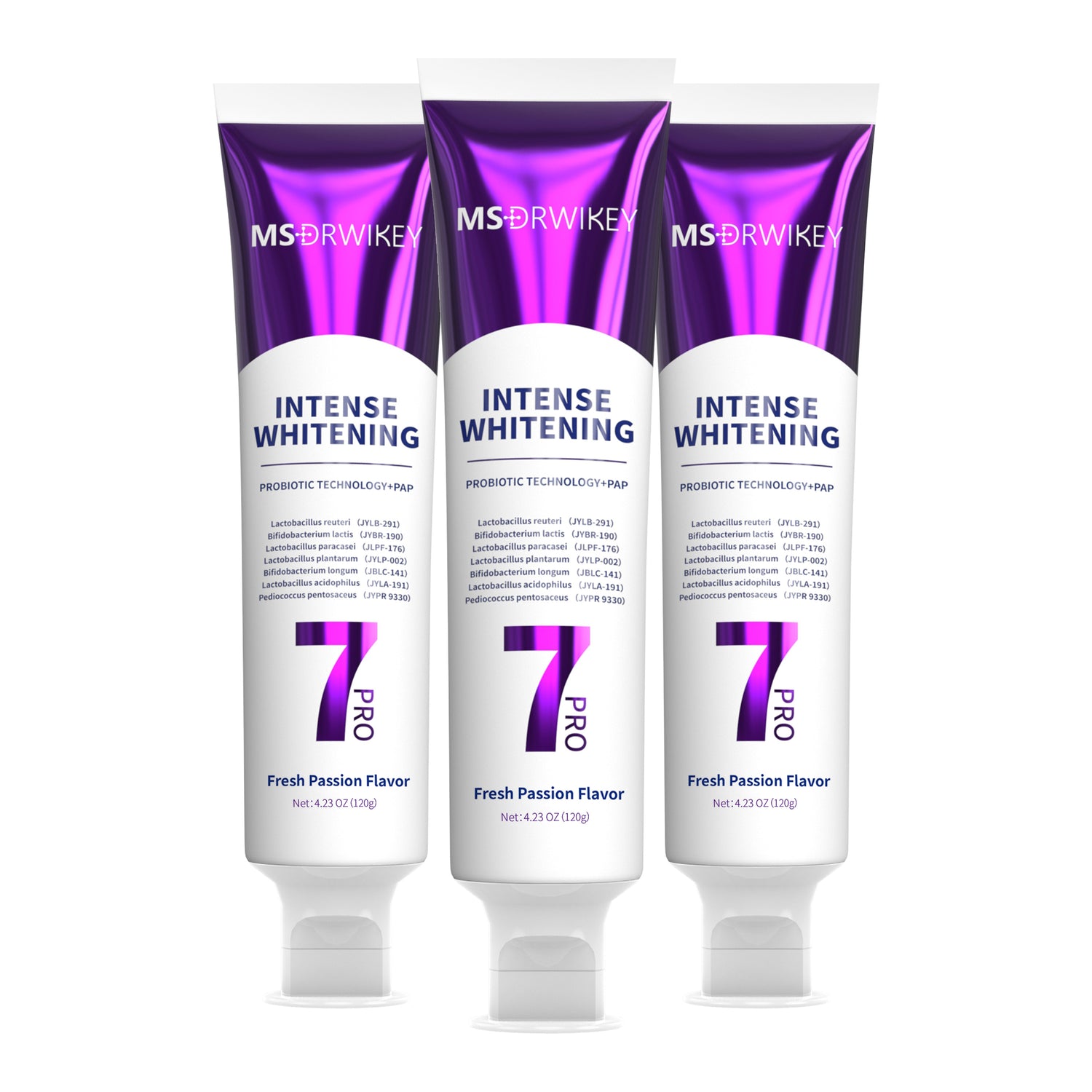 MSDRWIKEY 7 Pro Purple Whitening Toothpaste - Deep whitening, strong cleaning, confident smile, shining every day