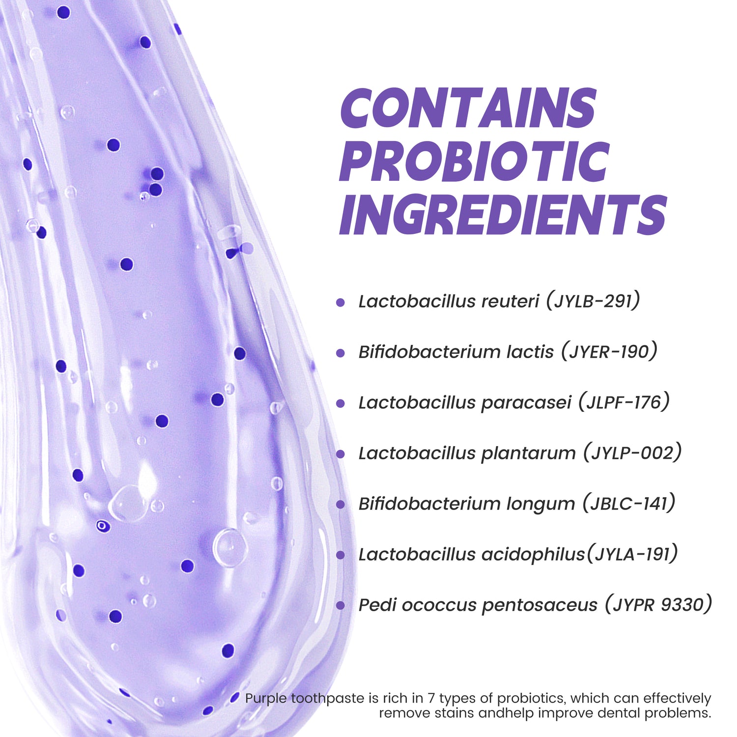 MSDRWIKEY 7 Pro Purple Whitening Toothpaste - Deep whitening, strong cleaning, confident smile, shining every day