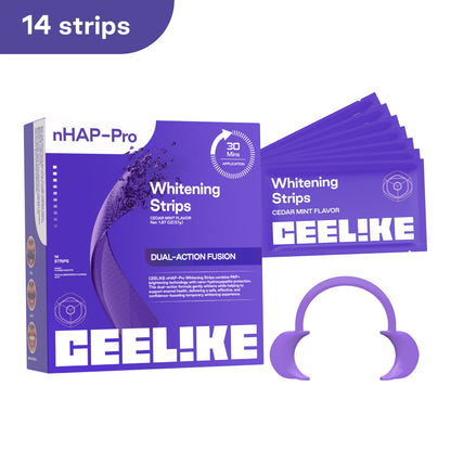 CEELIKE Hydroxyapatite Whitening Strips. Smooth. Clean. Visibly Refreshed.