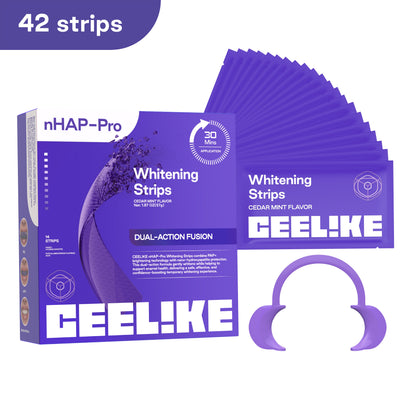 CEELIKE Hydroxyapatite Whitening Strips. Smooth. Clean. Visibly Refreshed.