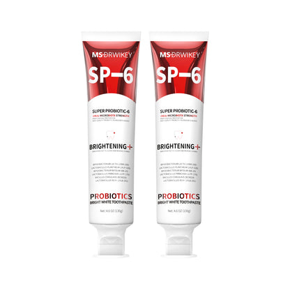 MSDRWIKEY SP-6 Whitening Toothpaste 2-pack – 6 kinds of probiotics, deep clean, whiten teeth, make your smile brighter