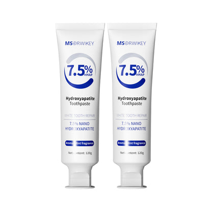 MSDRWIKEY Hydroxyapatite Toothpaste 2-pack, provides advanced enamel protection, gentle and effective formula, fluoride-free toothpaste, suitable for sensitive teeth