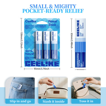 CEELIKE Nasal Stick – Instant Freshness, Anytime, Anywhere