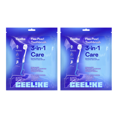 CEELIKE 3-in-1 Disposable Toothbrush with Refreshing Bead