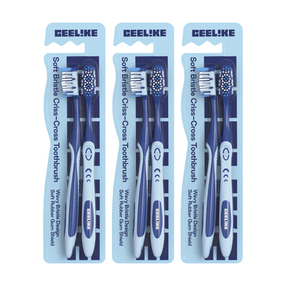 CEELIKE Soft Cross Bristle Toothbrush-Comfortable Daily Care