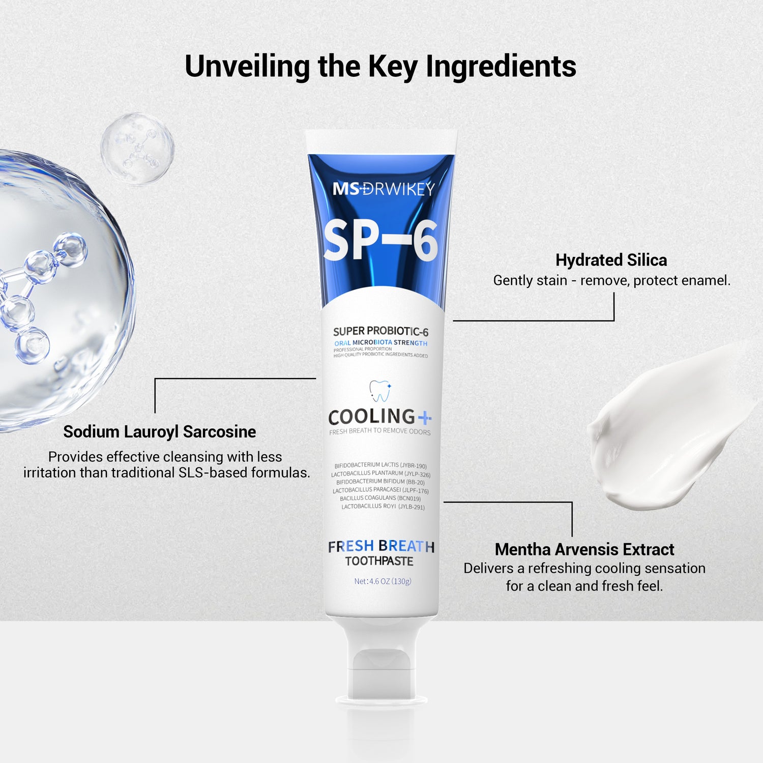 MSDRWIKEY Cool Breath Refreshing Toothpaste 2-Pack – Experience lasting freshness, a Christmas gift for oral care