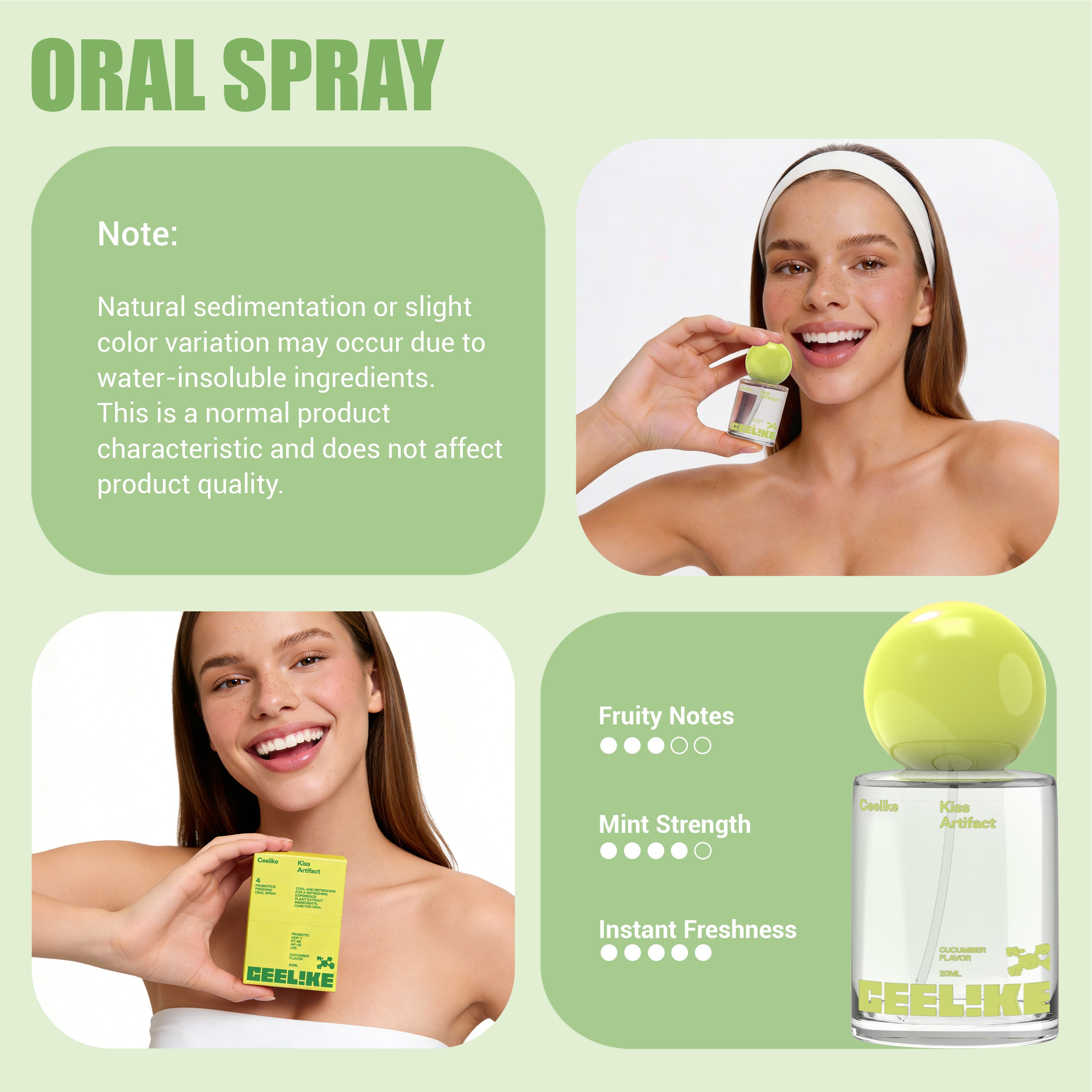 CEELIKE — Cucumber Smile Mist 20ml. Crisp. Cool. Refreshing.