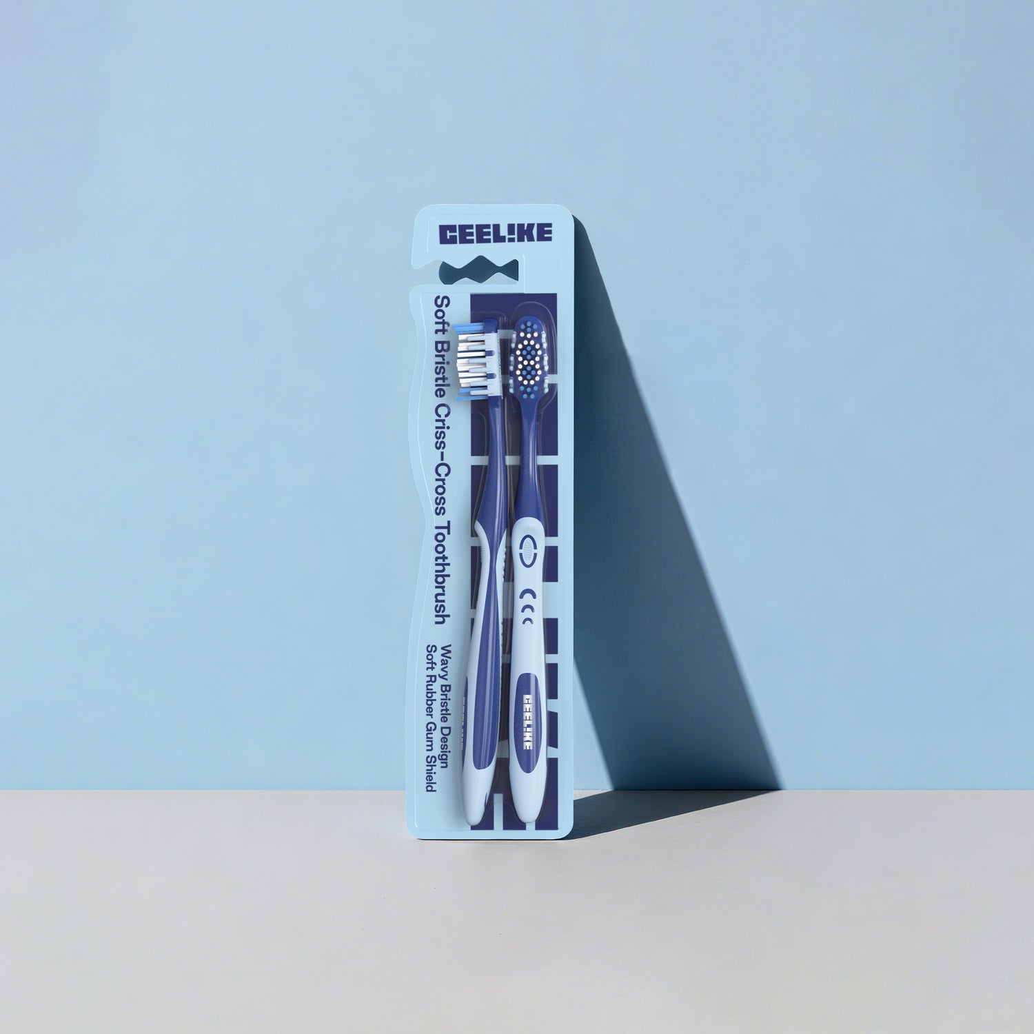 CEELIKE Soft Cross Bristle Toothbrush-Comfortable Daily Care