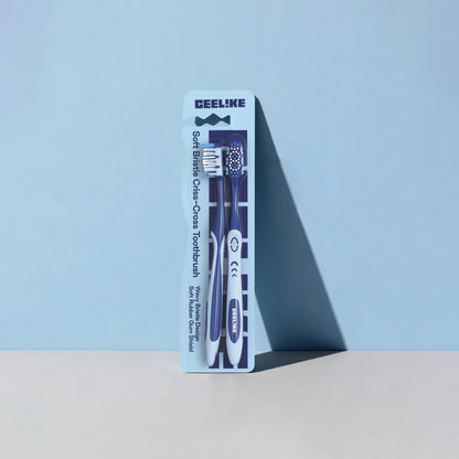 CEELIKE Soft Cross Bristle Toothbrush-Comfortable Daily Care