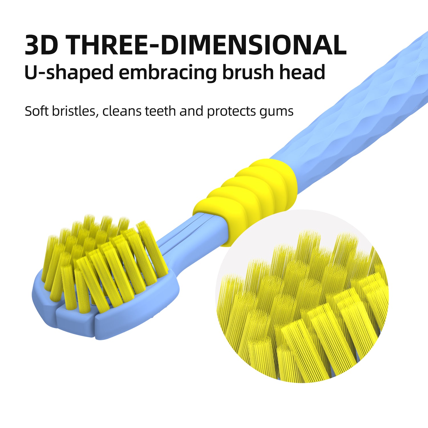 CEELIKE 3-Sided Soft Bristle Toothbrush – Complete Care