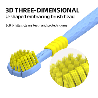 CEELIKE 3-Sided Soft Bristle Toothbrush – Complete Care