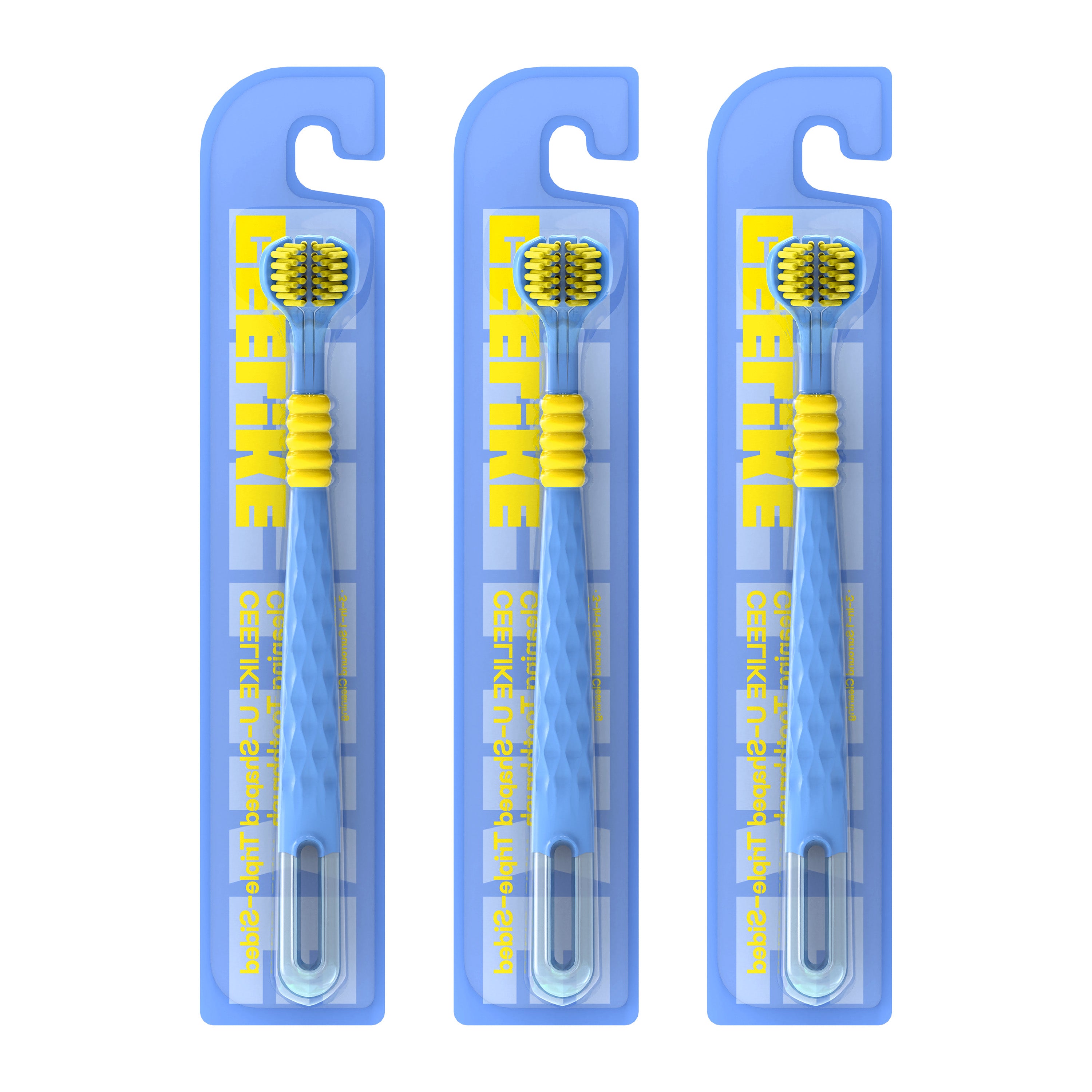 CEELIKE 3-Sided Soft Bristle Toothbrush – Complete Care