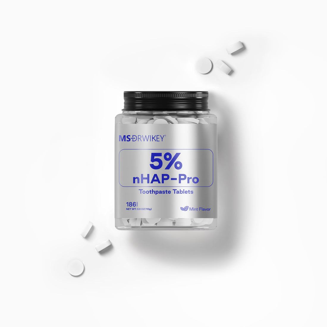 MSDRWIKEY 5% Hydroxyapatite Solid Toothpaste Tablets