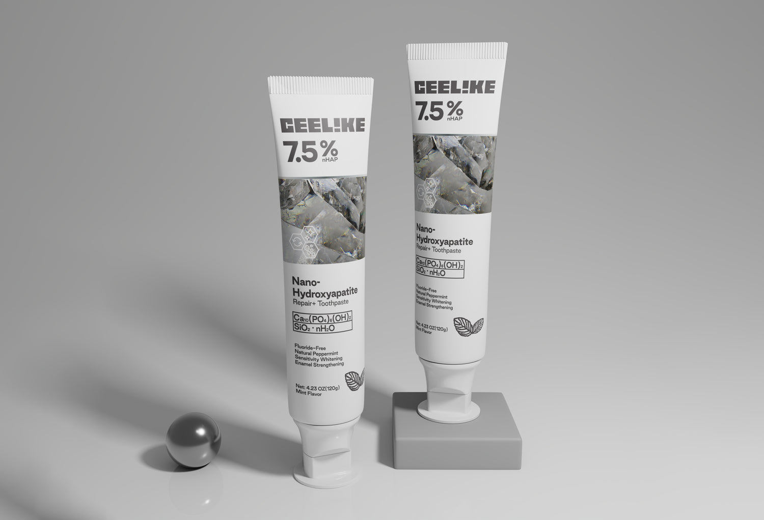 CEELIKE Radiant Smile Family Set – Adult &amp; Kids Hydroxyapatite Toothpaste + Free Orthodontic Brush
