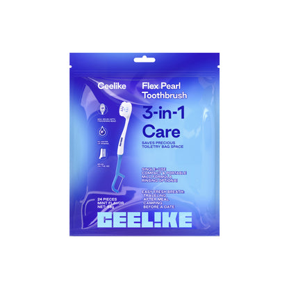 CEELIKE 3-in-1 Disposable Toothbrush with Refreshing Bead