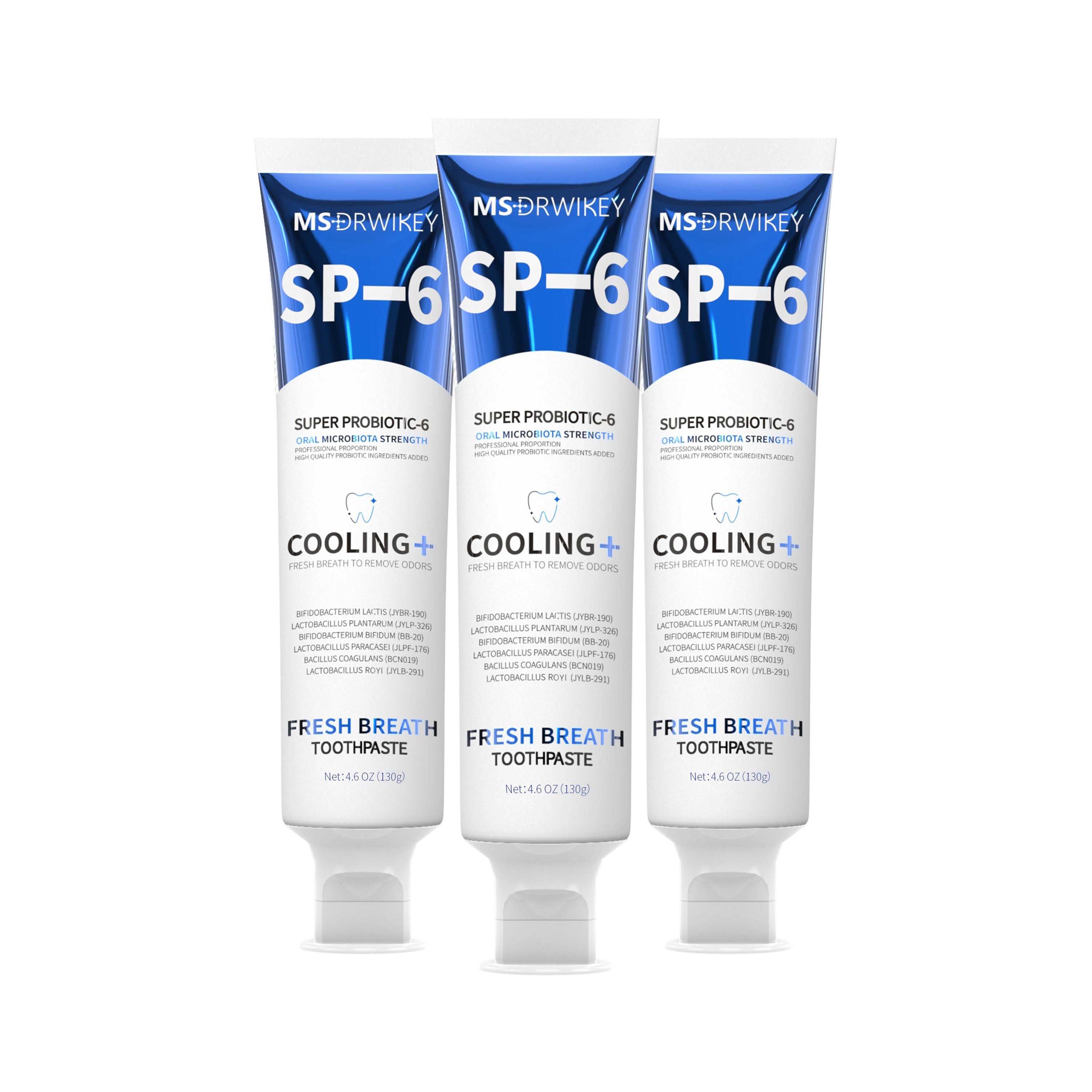 MSDRWIKEY Cool Breath Fresh Toothpaste 3-Pack – Mint flavor, gives you long-lasting fresh breath